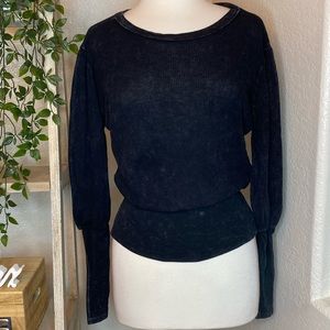 🆕Hashttag black long sleeves top